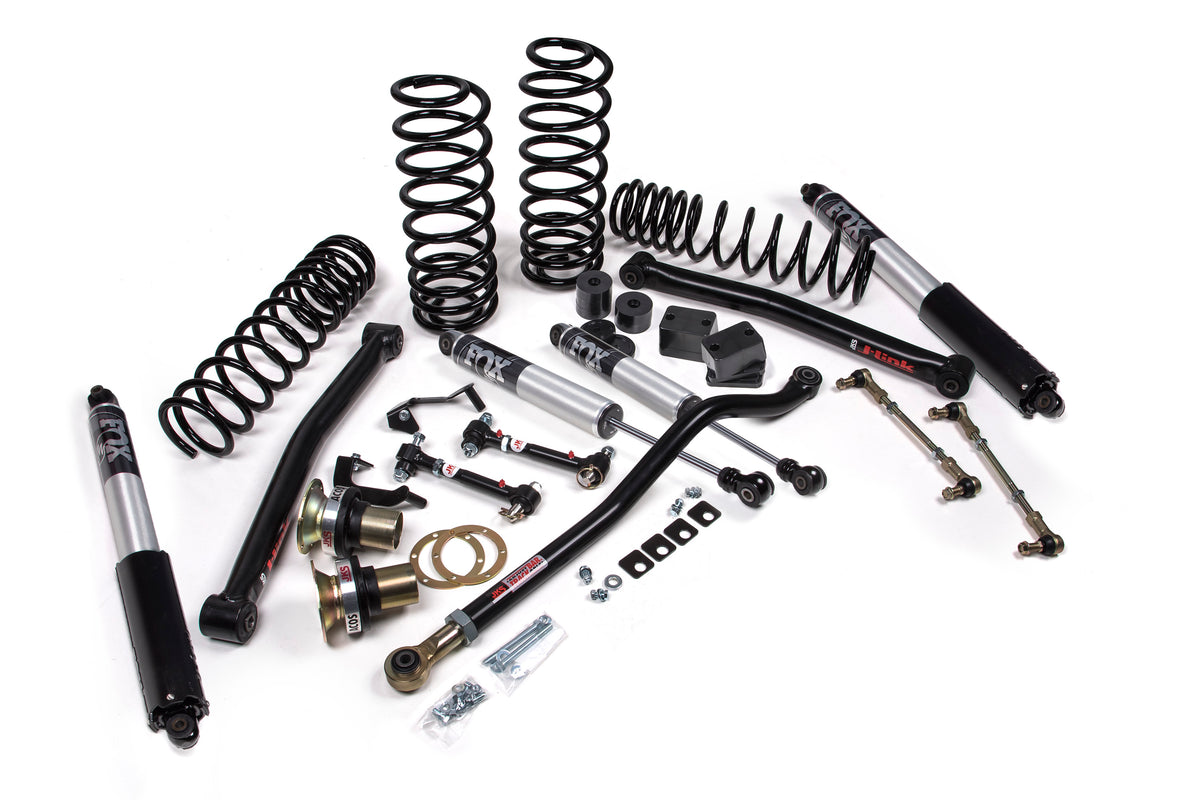 2018-2026 Jeep Wrangler JL J-Lander 3.5 Inch Lift Kit 4 Door w/Fox 2.5 Performance Shocks HD Rate Coils JSPEC