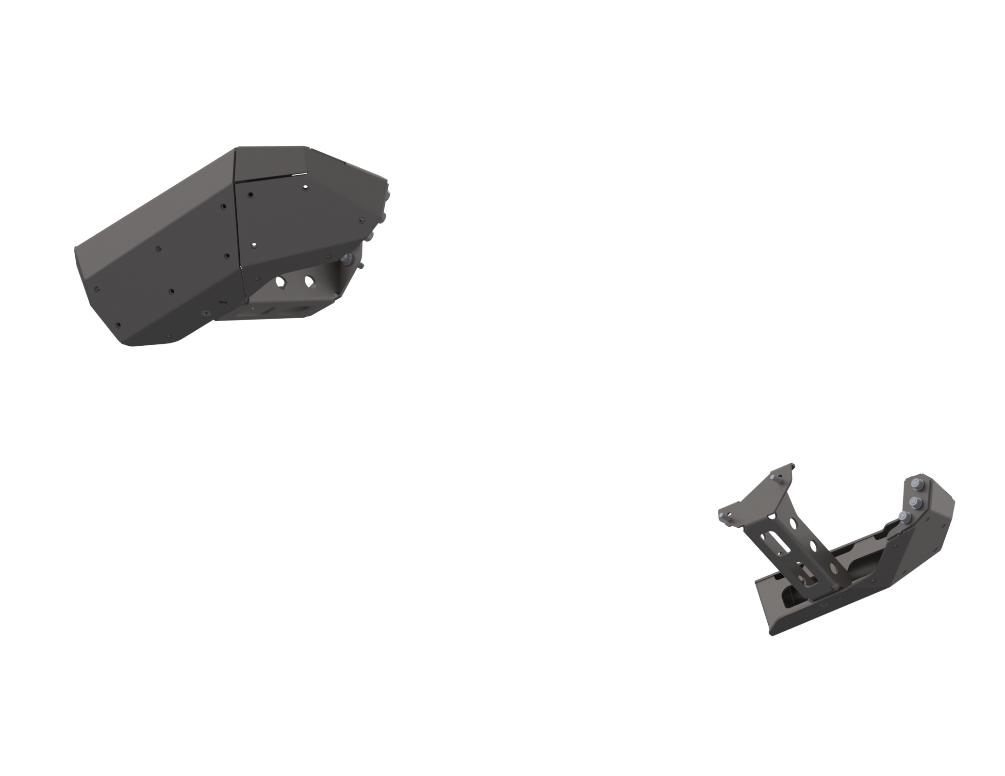 07-Up Jeep Wranger/Gladiator High Clearance Rear Bumper Corner Pods Boatside Cut Raw Steel