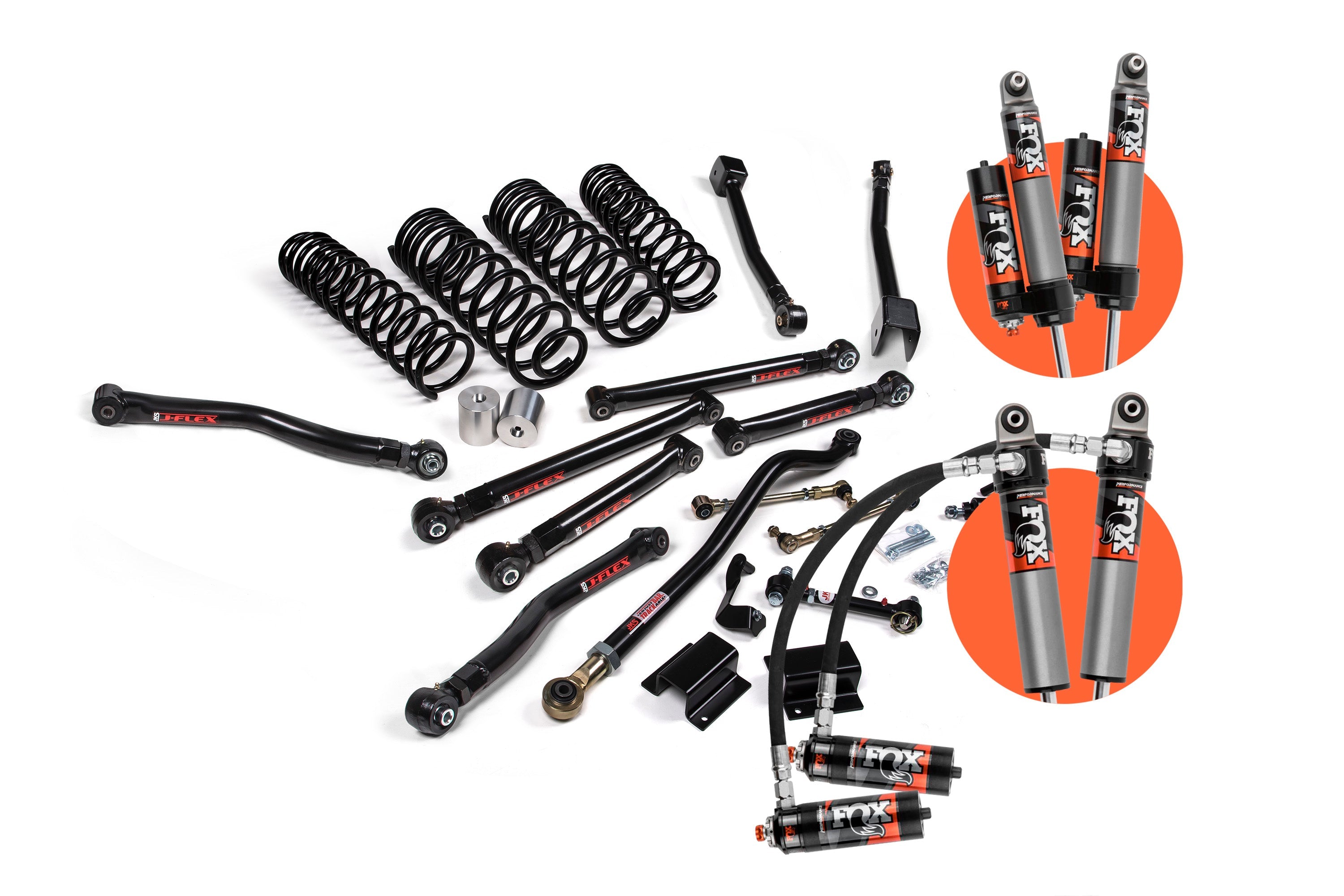 3.5-inch lift kit for Gladiator JT by J-Krawl, including springs, shocks, and control arms for enhanced off-road performance.