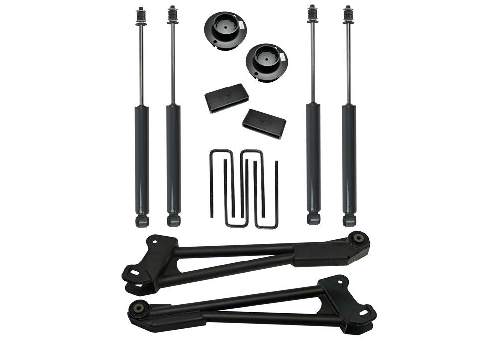 2.5 Inch Lift Kit 2019-2024 Ram 3500 4WD with Superlift Shocks & Replacement Radius Arms Superlift