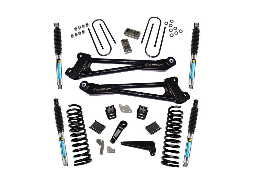 4 Inch Lift Kit 2013-2018 Dodge Ram 3500 4WD Diesel Engine Replacement Radius Arms with Bilstein Shocks Superlift