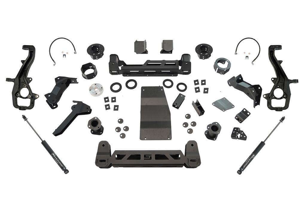 6 Inch Lift Kit 2019-2025 (New Body Style) Ram 1500 4WD without Factory Air Ride Suspension without factory 22 Inch wheels Superlift