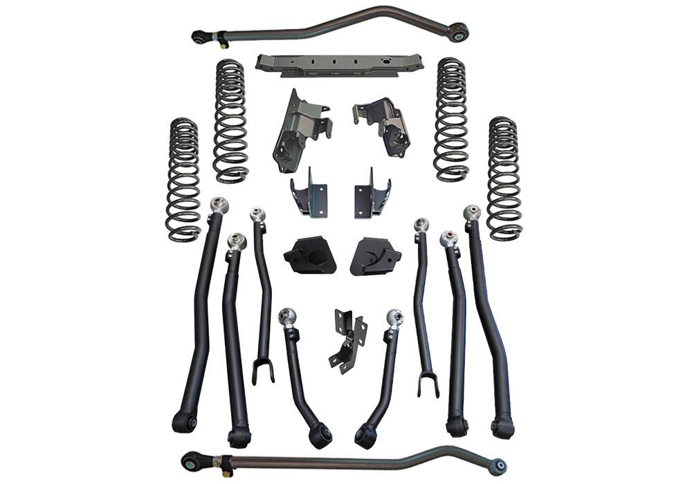 4 Inch Rock Runner Series Lift Kit 2018-2023 Jeep Wrangler JL Unlimited 4-Door 4WD with Fox 2.0 Reservoir Shocks Does Not fit 2-Door Models, Diesel Models or 392 Models Superlift