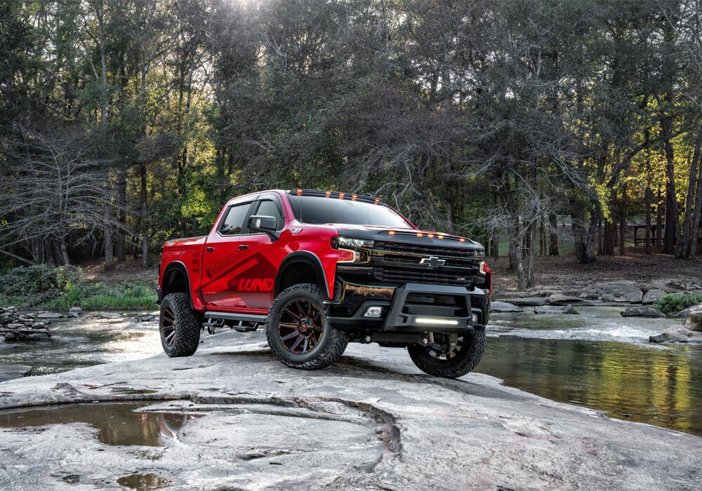 4 Inch Lift Kit 2019 (New Body Style)-2024 Chevy Silverado/GMC Sierra 1500 4WD with Aluminum or Stamped Steel Control Arms with Superlift Rear Shocks Trailboss or AT4 Superlift