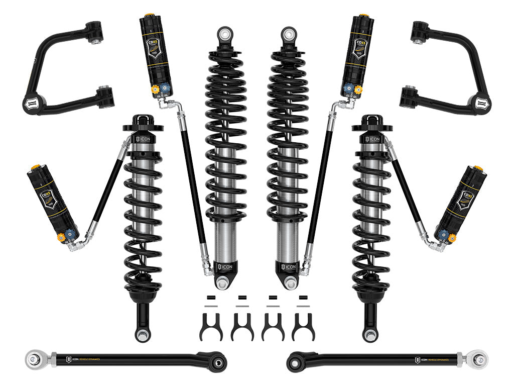 2021-2023 Ford Bronco Non-Sasquatch 3-4 Inch Lift Stage 6 Suspension System CDXS Tubular Heavy Rate Rear Spring Icon Vehicle Dynamics