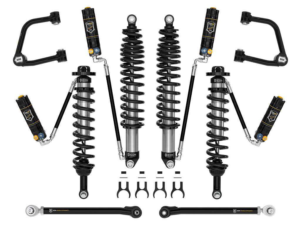 2021-2023 Ford Bronco Sasquatch 2-3 Inch Lift Stage 6 Suspension System CDXS Tubular Heavy Rate Rear Spring Icon Vehicle Dynamics