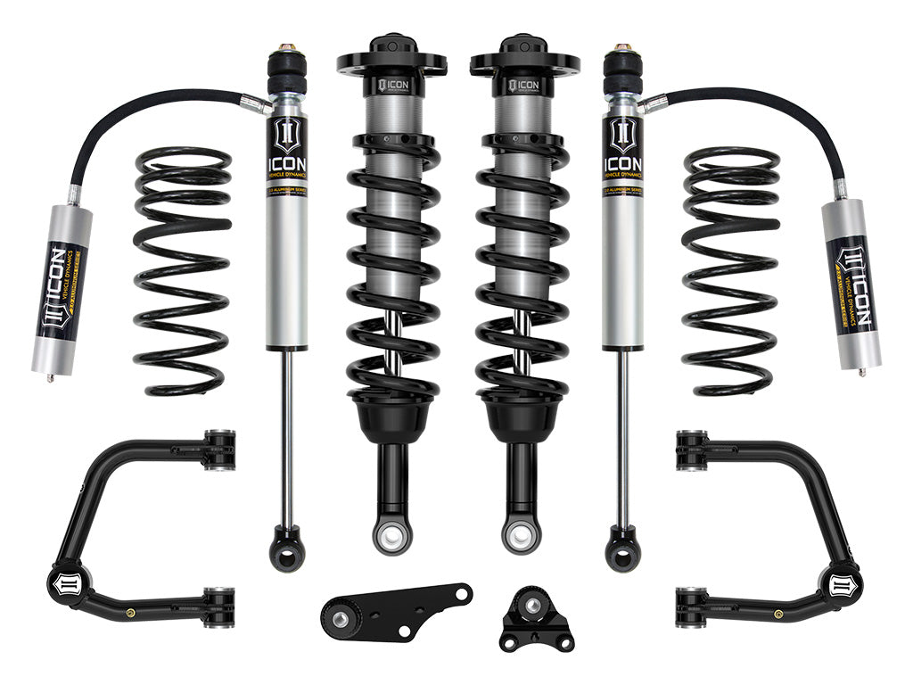 2024-2025 Toyota Tacoma 1.25-3 Inch Lift Stage 3 Suspension System Tubular Overland Rear Springs Icon Vehicle Dynamics