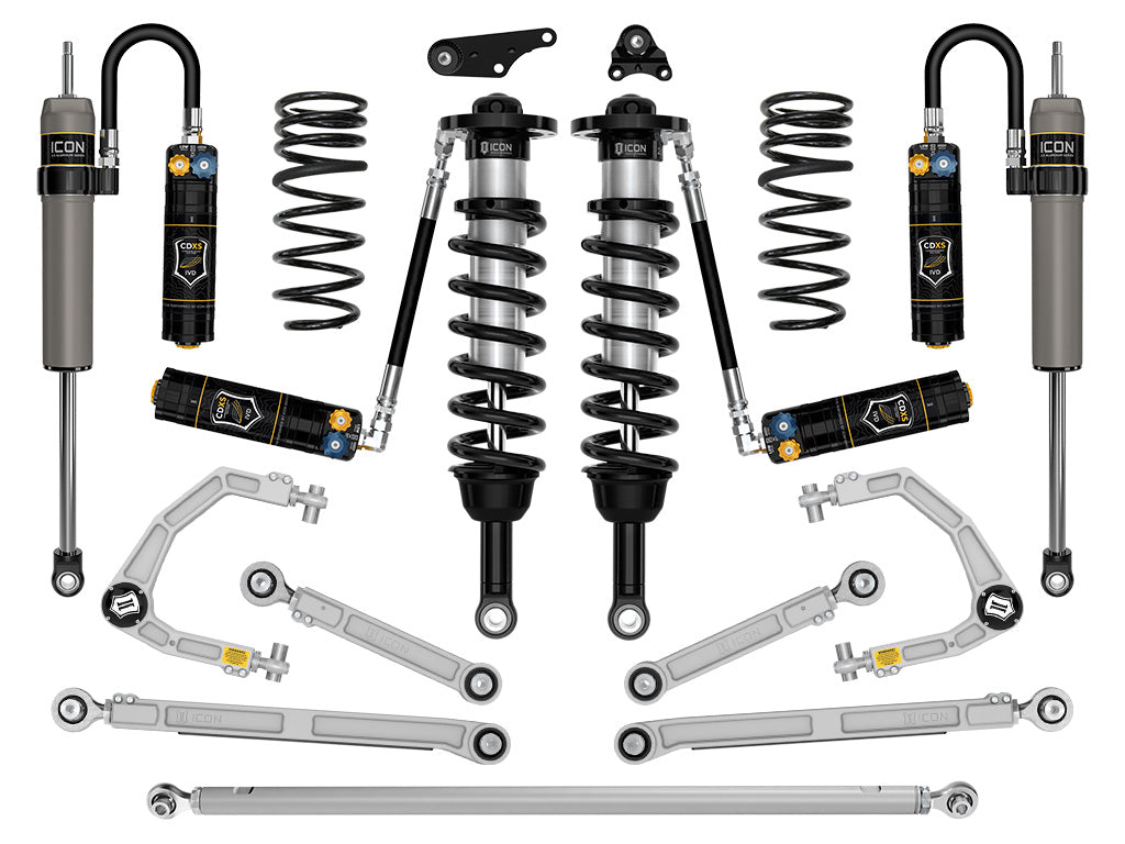 2024-2025 Toyota Tacoma 1.25-3 Inch Lift Stage 12 Suspension System Billet Overland Rear Springs Icon Vehicle Dynamics