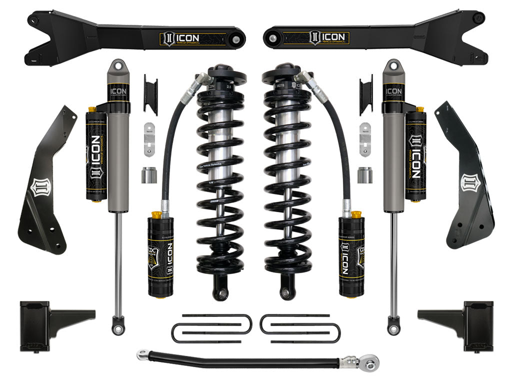 11-16 Ford F250/F350 4-5.5 Inch Stage 4 Coilover Conversion System W Radius Arm Icon Vehicle Dynamics