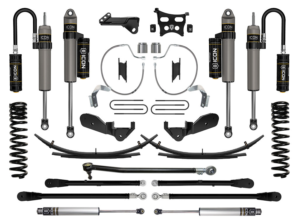 2023-2025 Ford F-250/F-350 Super Duty 4WD Gas 4.5 Inch Lift Stage 6 Suspension System W/ Expansion Packs Icon Vehicle Dynamics