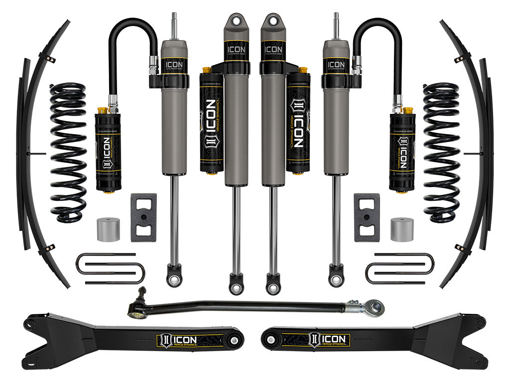 2023-2025 Ford F-250/F-350 Super Duty 4WD Diesel 2.5 Inch Lift Stage 4 Suspension System W/ Radius Arms And Expansion Packs Icon Vehicle Dynamics