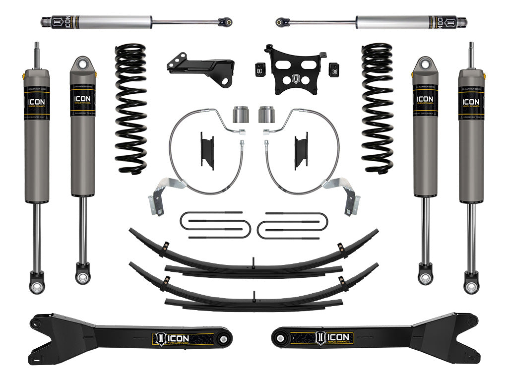 2023-2025 Ford F-250/F-350 Super Duty 4WD Gas 4.5 Inch Lift Stage 3 Suspension System W/ Radius Arms & Expansion Packs Icon Vehicle Dynamics