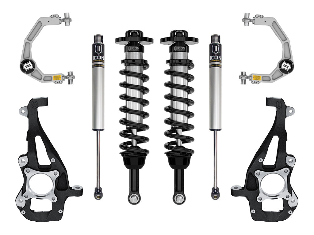 2021-2023 Ford F-150 4WD 3.5-4.5 Inch Lift Stage 1 Suspension System Billet UCA | 2021-2024 Ford F-150 4WD 3.5-4.5 Inch Lift Stage 1 Suspension System Billet Icon Vehicle Dynamics