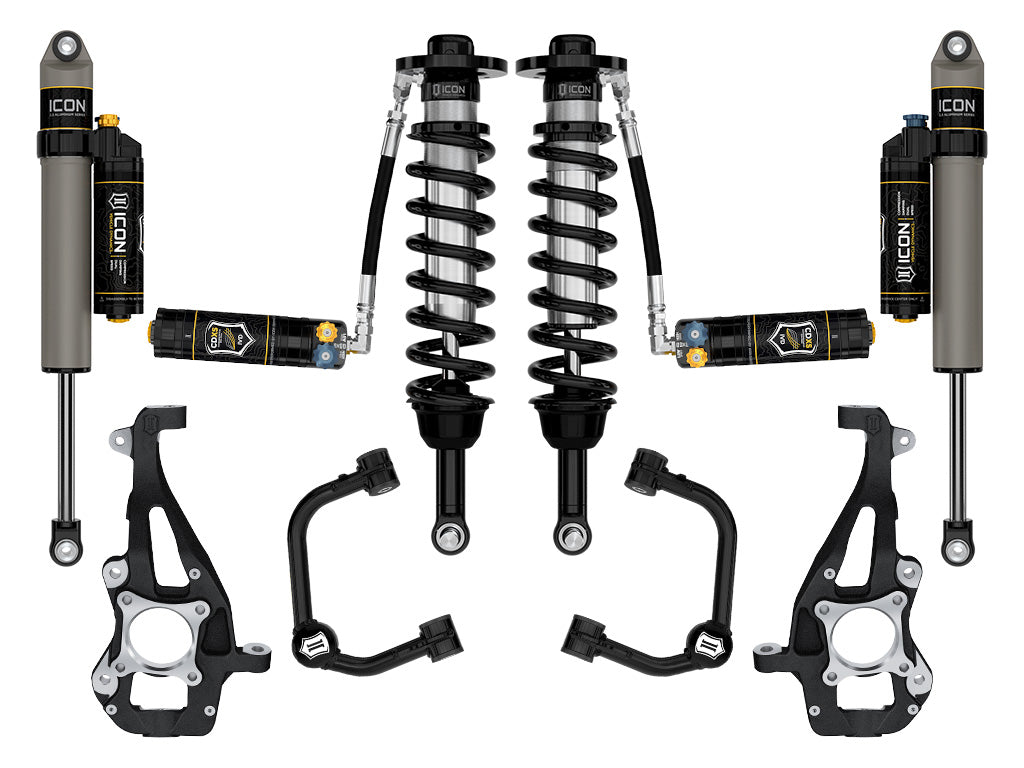 2021-2024 Ford F-150 4WD 3.5-4.5 Inch Lift Stage 4 Suspension System Tubular CDXS Icon Vehicle Dynamics