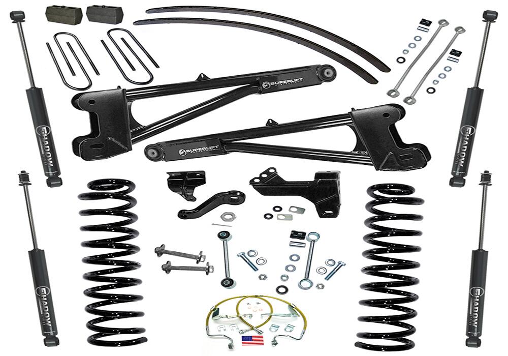 6 Inch Lift Kit 2008-2010 Ford F-250 and F-350 Super Duty 4WD Diesel Engine with Replacement Radius Arms and Superlift Shocks Superlift