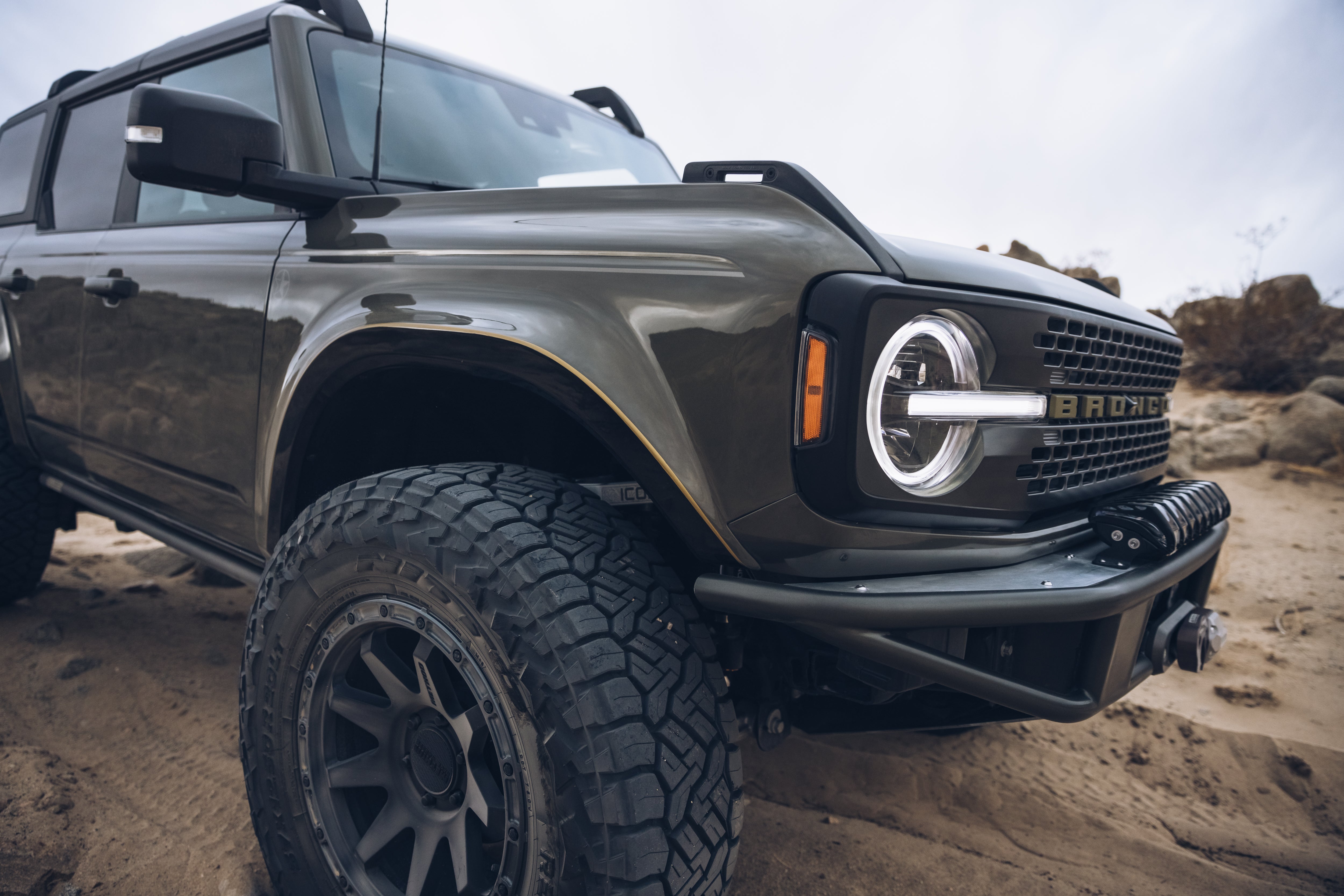 2021 Outer Banks BAJA FORGED offroad vehicle showcasing rugged design and enhanced performance features in a desert setting.