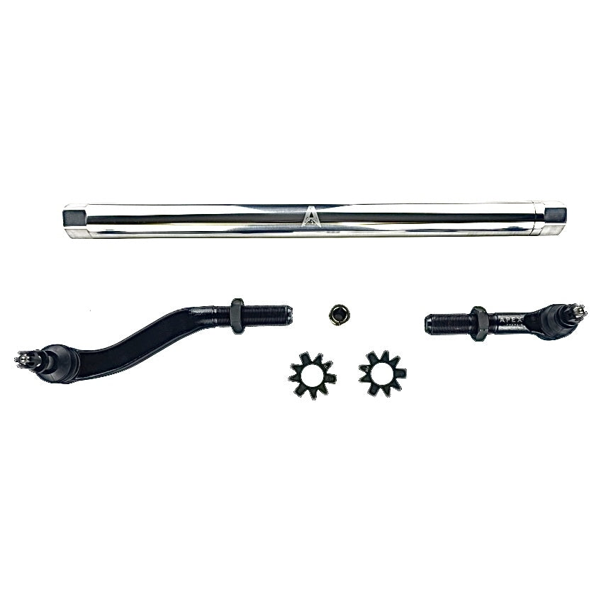 KIT129 -  Jeep Wrangler JL & Gladiator JT - 2.5 Ton Drag Link Assembly - YesFlip - Polished Aluminum