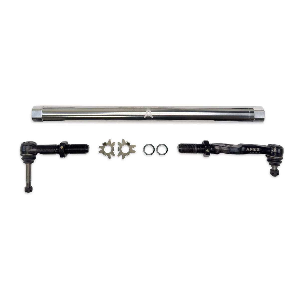 Heavy Duty Polished Aluminum Drag Link Assembly Fits: 05-16 F250/F350 Super Duty Apex Chassis