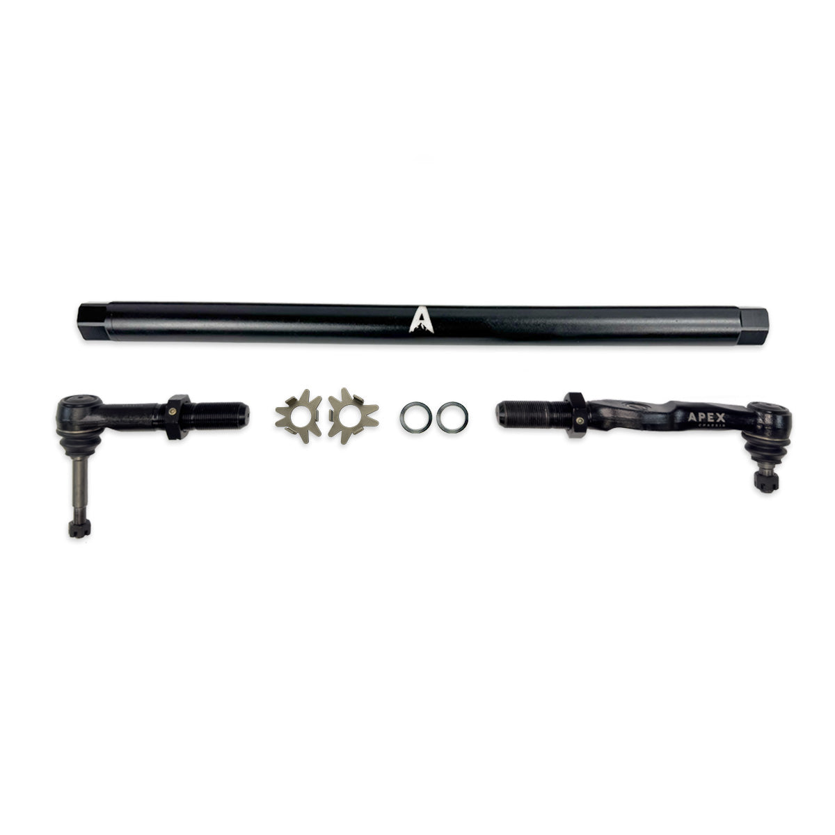 Heavy Duty DOM Steel Drag Link Assembly Fits: 17-25 F250/F350 Super Duty Apex Chassis