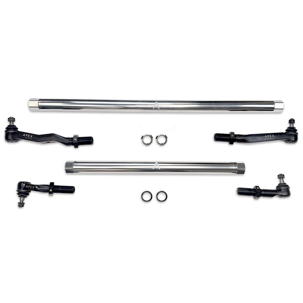 Heavy Duty ProLock Polished Aluminum Tie Rod and Drag Link Assembly Fits: 03-13 RAM 2500/3500 Apex Chassis