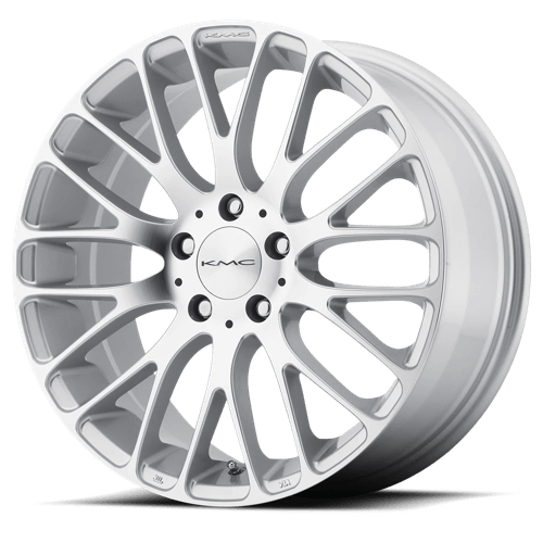 KM693 20X8.5 5X120 SLV W/ MACH FACE 40MM