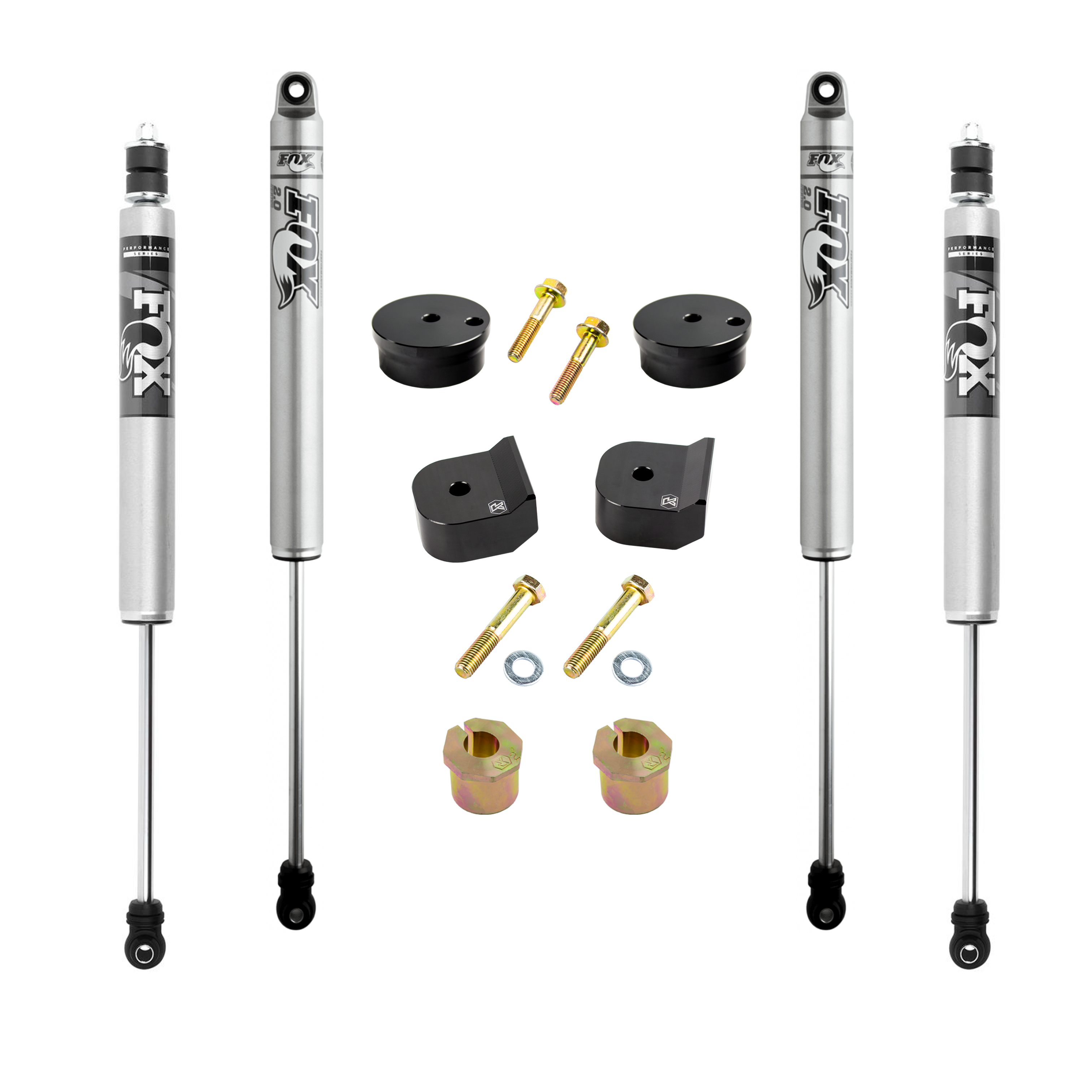 KRYPTONITE FORD SUPER DUTY F250/F350 STAGE 1 LEVELING KIT WITH FOX SHOCKS 2005-2016