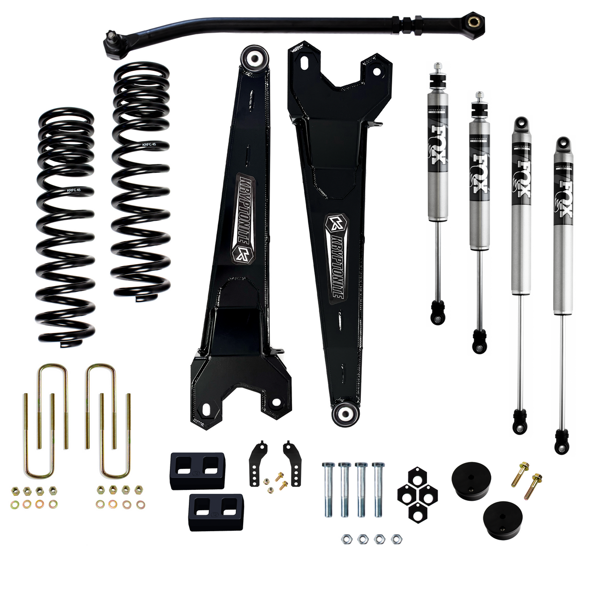 Kryptonite 4.5" Lift Kit with Fox 2.0 Shocks for 2017-2024  Ford Super Duty F250/F350