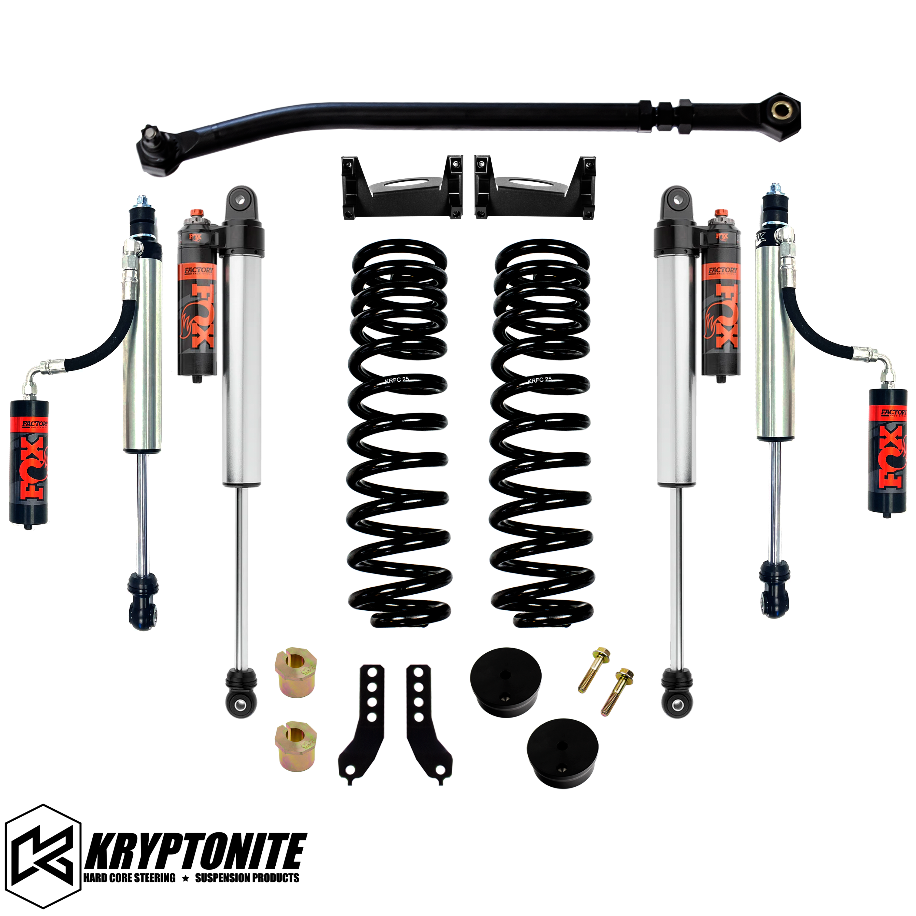 KRYPTONITE FORD SUPER DUTY F250/F350 STAGE 2 LEVELING KIT WITH FOX FACTORY RACE SERIES SHOCKS 2017-2025