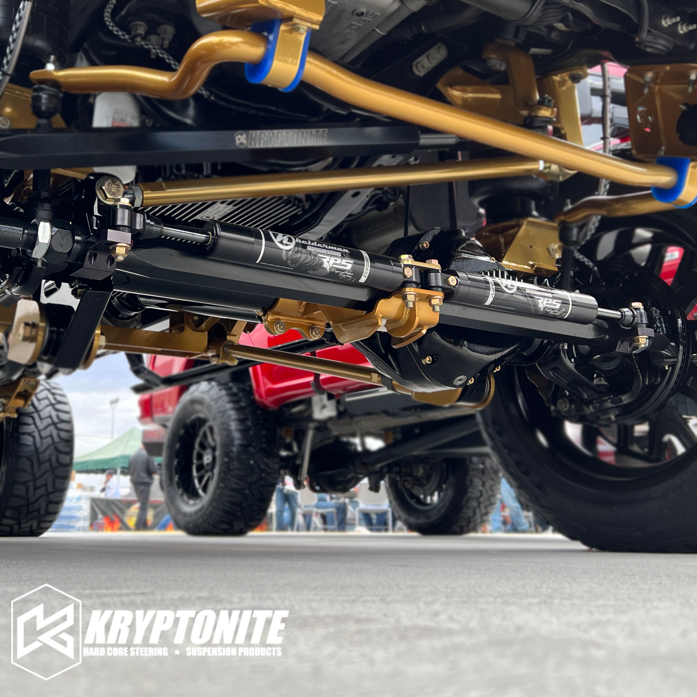 Kryptonite Dual Steering Stabilizer Clamp Kit for 2005-2025 Ford Super Duty F-250/F-350