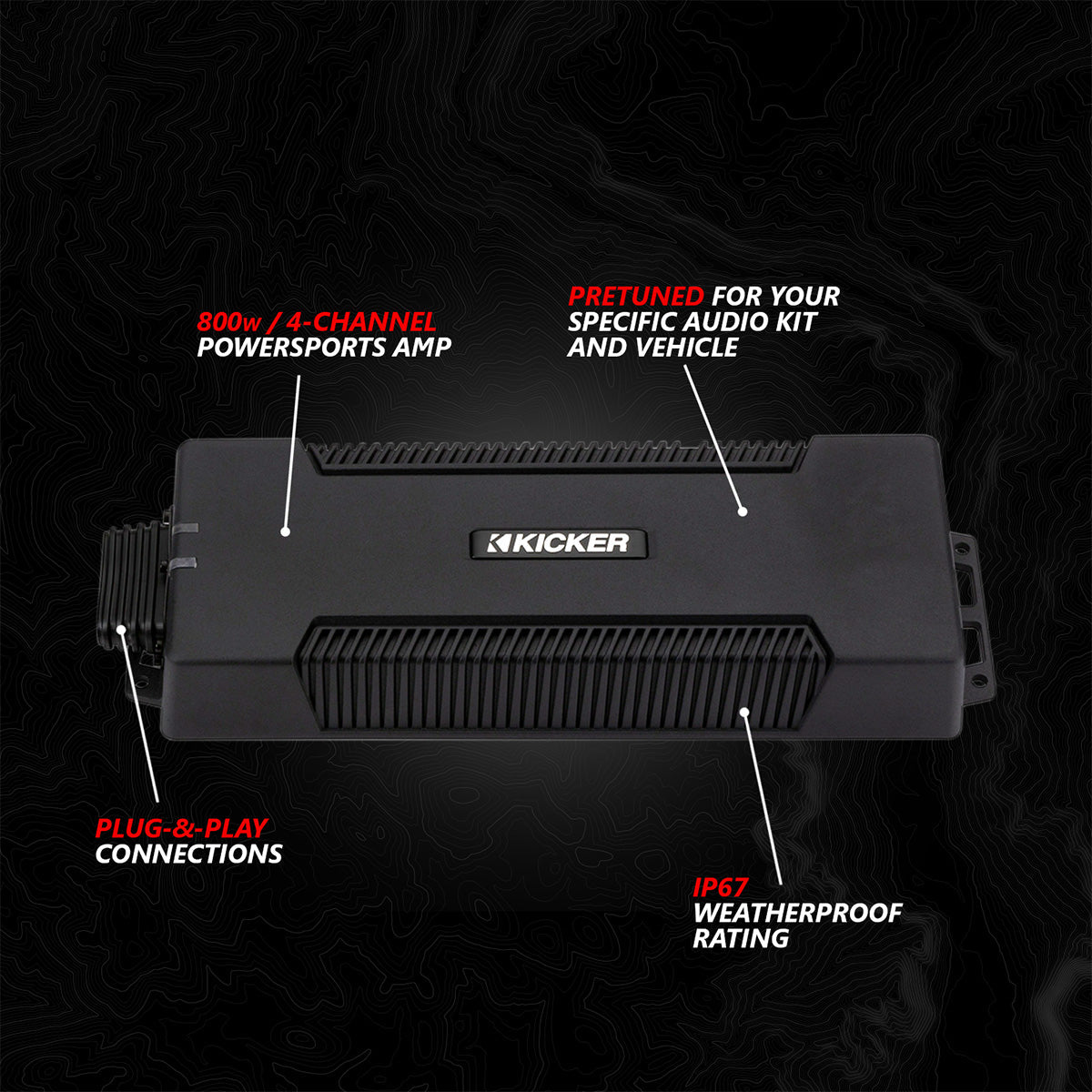 2017-2026 Can-Am® X3, Phase-6 K-Spec 6-Speaker 1650watt System w/MRB4