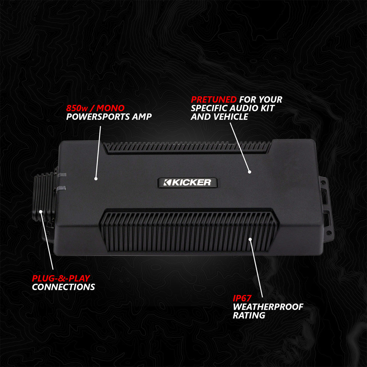 2017-2026 Can-Am® X3, Phase-6 K-Spec 6-Speaker 1650watt System w/MRB4