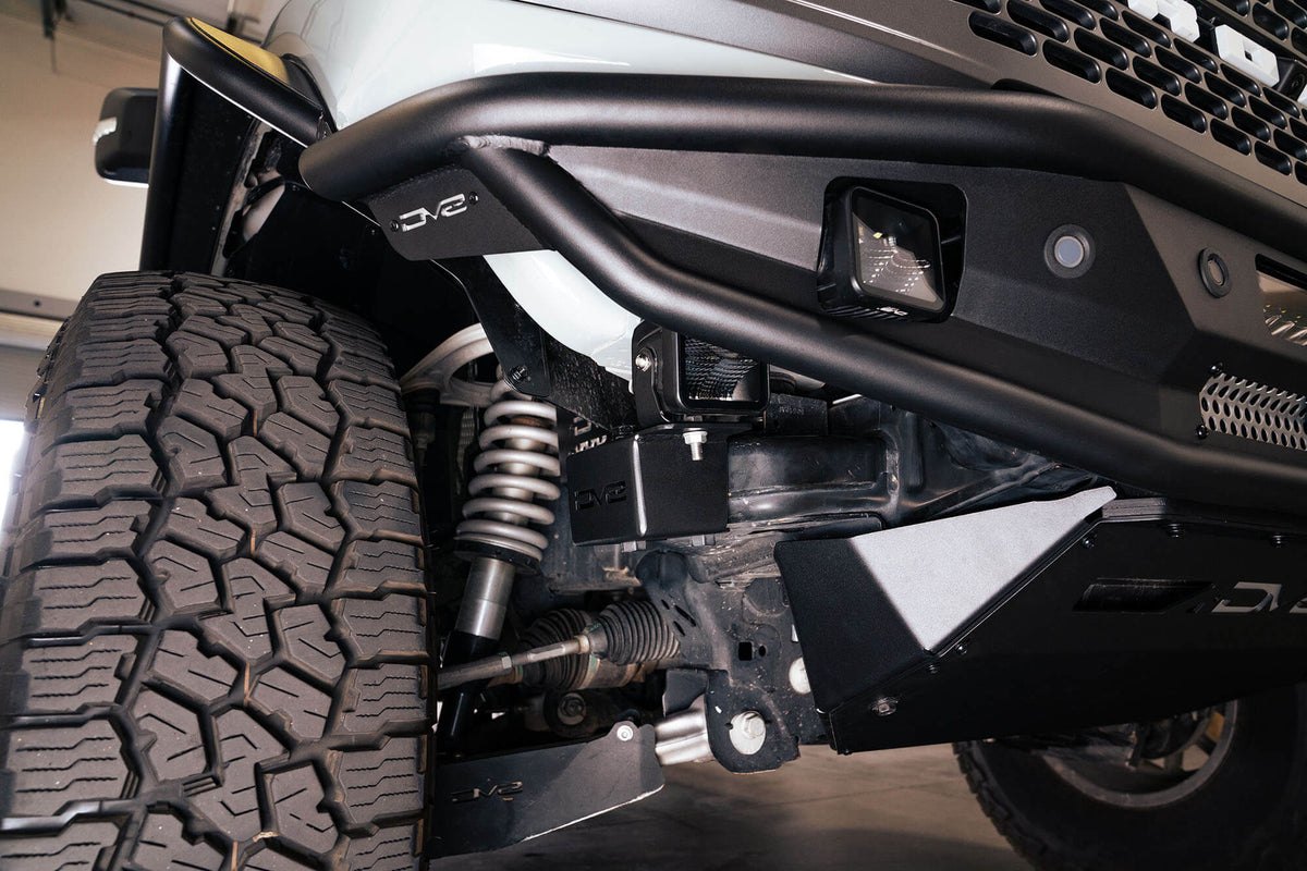 2021 2024 Ford Bronco Crash Bar Caps With Accessory Mount DV8 Offroad