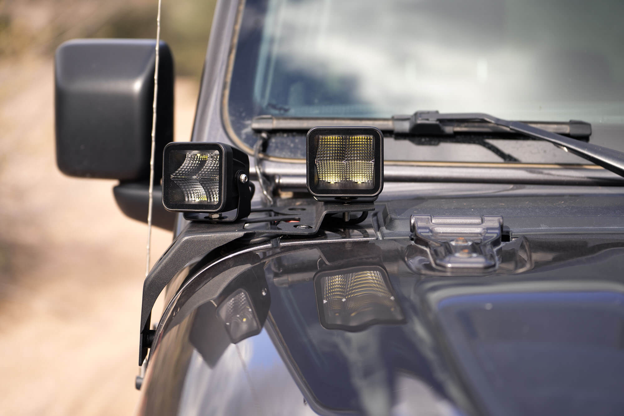 2018 2025 Jeep Wrangler JL JLU Gladiator JT A Pillar Dual Pod Light Mounts DV8 Offroad