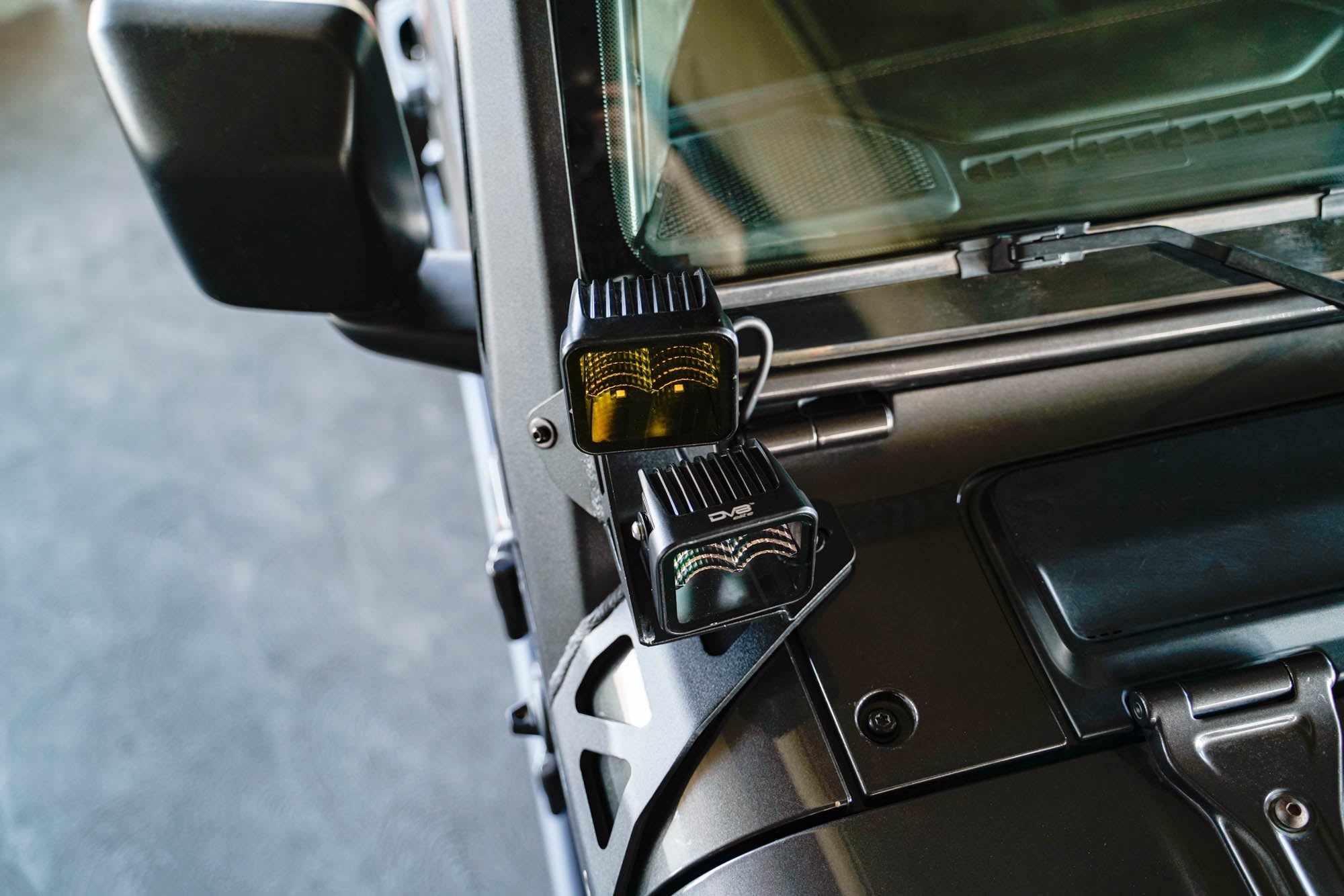 2018 2025 Jeep Gladiator JT Wrangler JL JLU A Pillar Dual Light Pod Mounts DV8 Offroad
