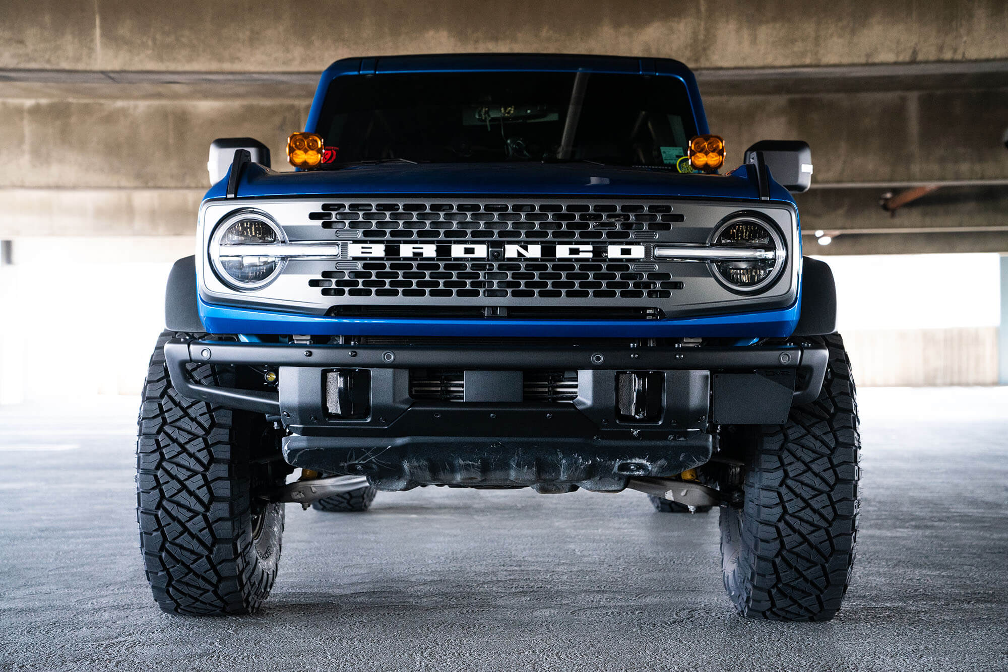 2021 2024 Ford Bronco Factory Front Bumper Side License Relocation Bracket DV8 Offroad