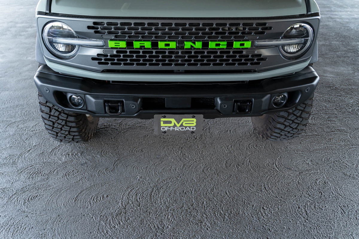 2021 2024 Ford Bronco Capable Bumper Front License Plate Mount DV8 Offroad