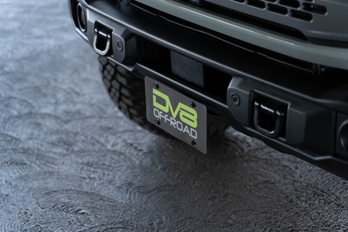 2021 2024 Ford Bronco Capable Bumper Front License Plate Mount DV8 Offroad