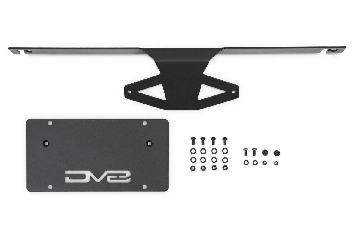 2021 2024 Ford Bronco Capable Bumper Slanted Front License Plate Mount DV8 Offroad