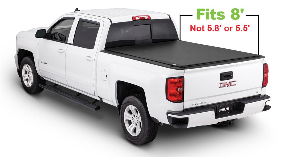 Lo Roll Up Tonneau Cover 15-19 Silverado/Sierra HD 8 Foot 2 Inch Tonno Pro