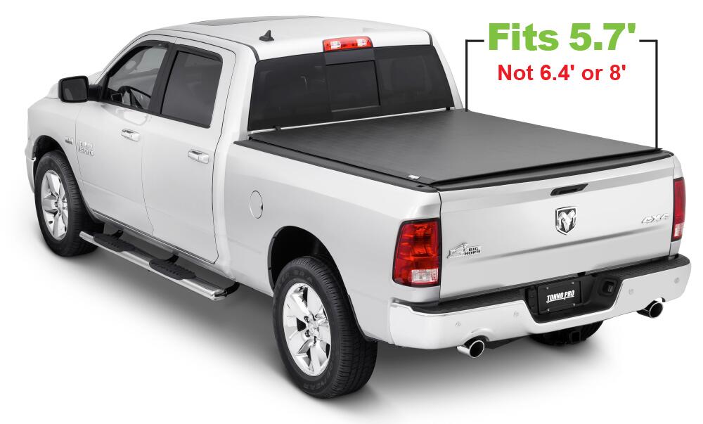 Lo Roll Up Tonneau Cover 09-18 Dodge Ram 1500 Incl 19-24 Clsc W/O Rambox 5 Foot 7 Inch Tonno Pro