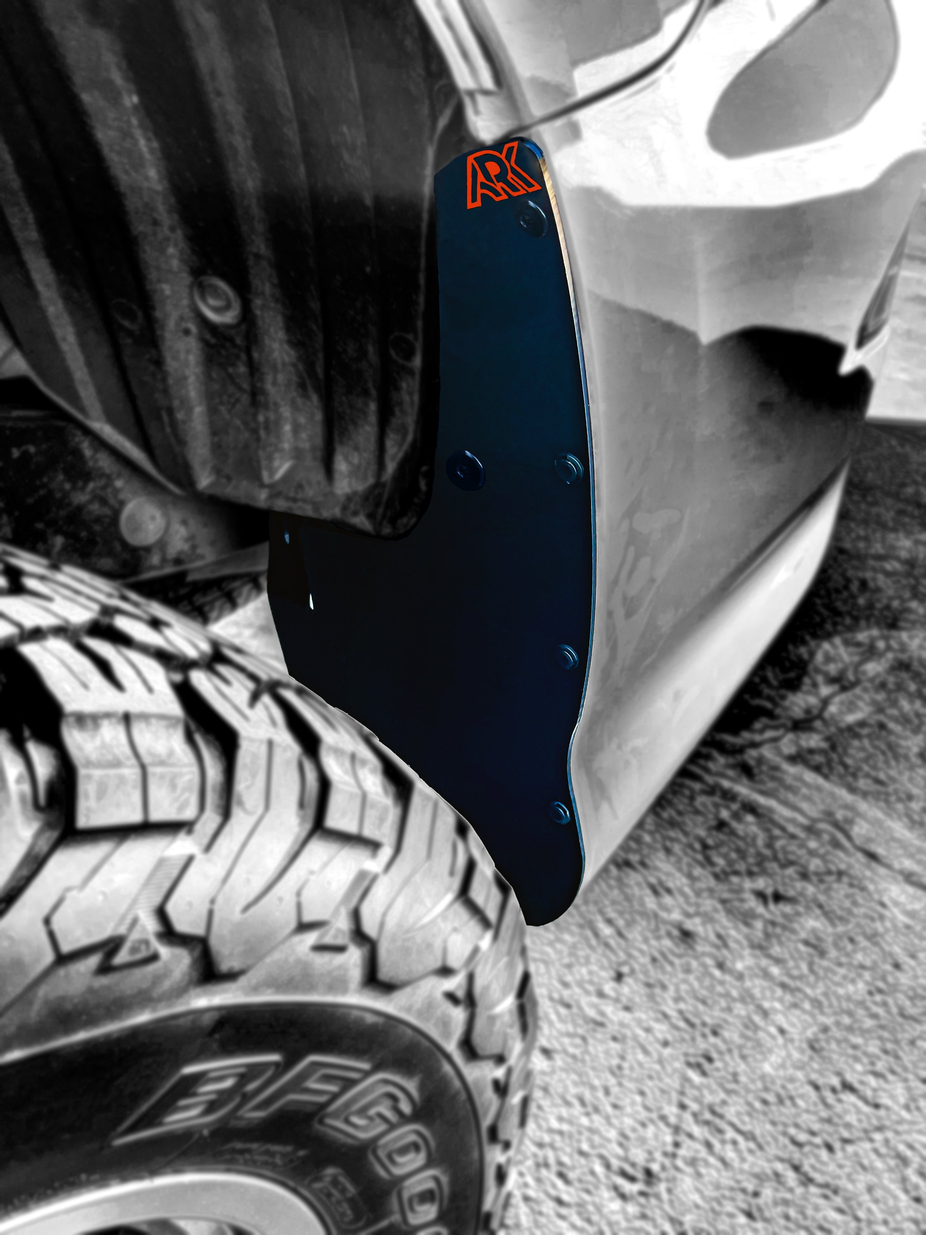 Lexus GX 460 rear mud flap delete made from TriXpoly, designed for 2010-2024 models, showcasing a sleek black finish.