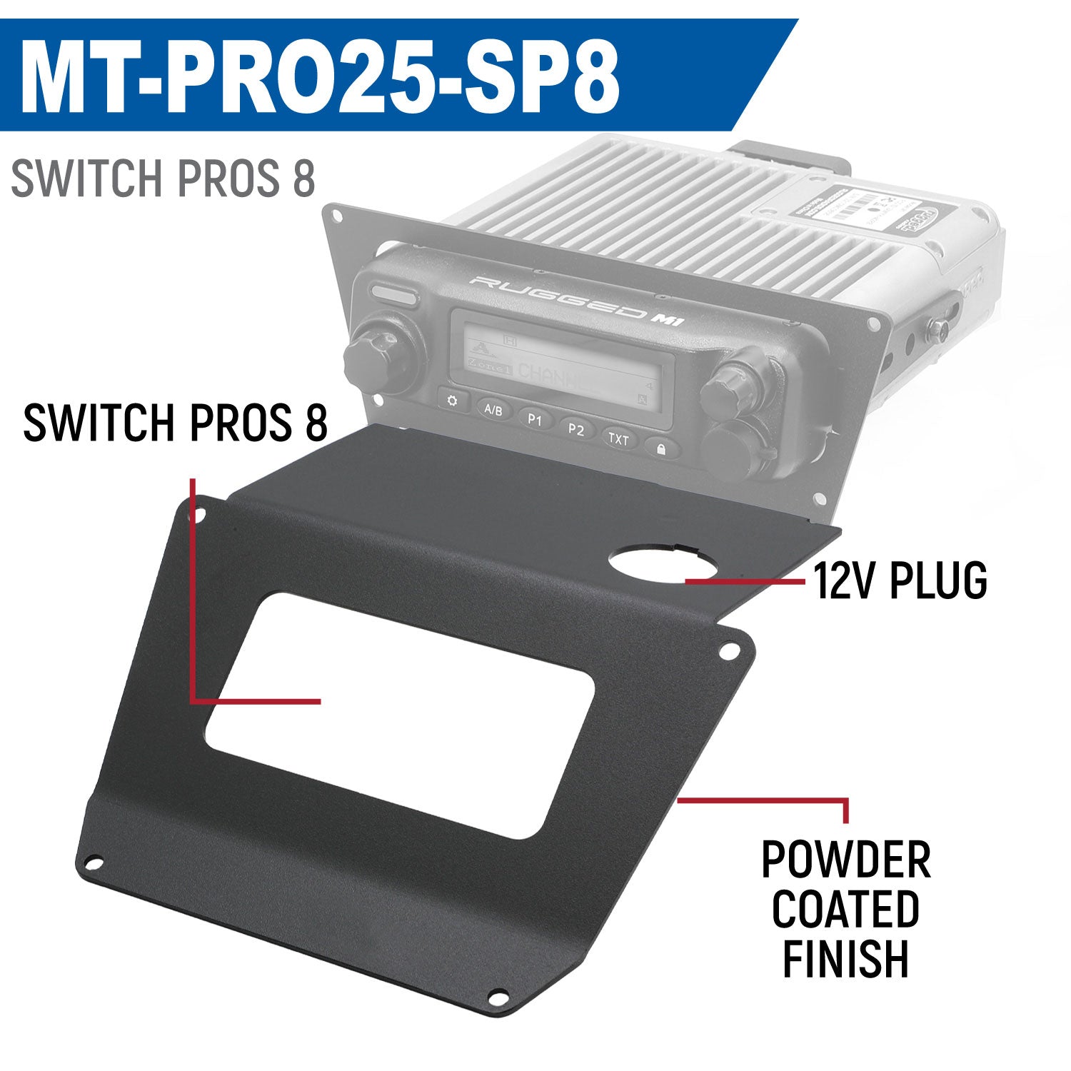 Lower Accessory Panel for 2025 Polaris RZR Pro XP Pro R and Pro S Radio Mount - Rocker Switch