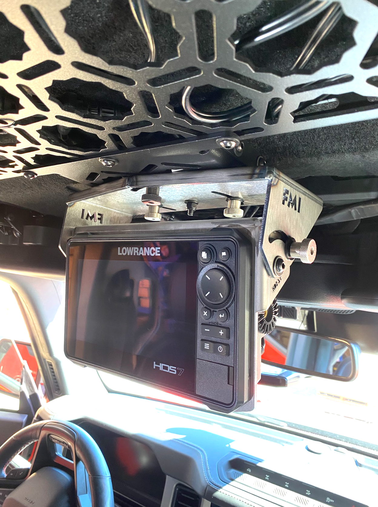 Fold Down Lowrance HDS7-LIVE GPS Mount - Bronco and Bronco Raptor Roof Mount