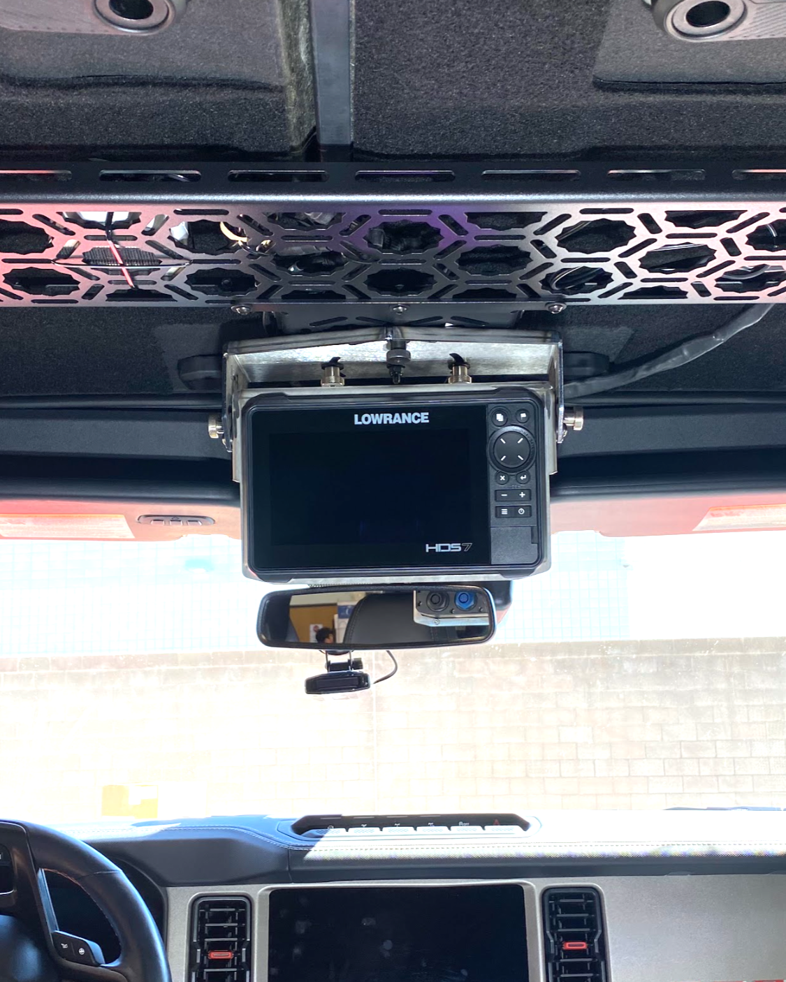 Fold Down Lowrance HDS7-LIVE GPS Mount - Bronco and Bronco Raptor Roof Mount