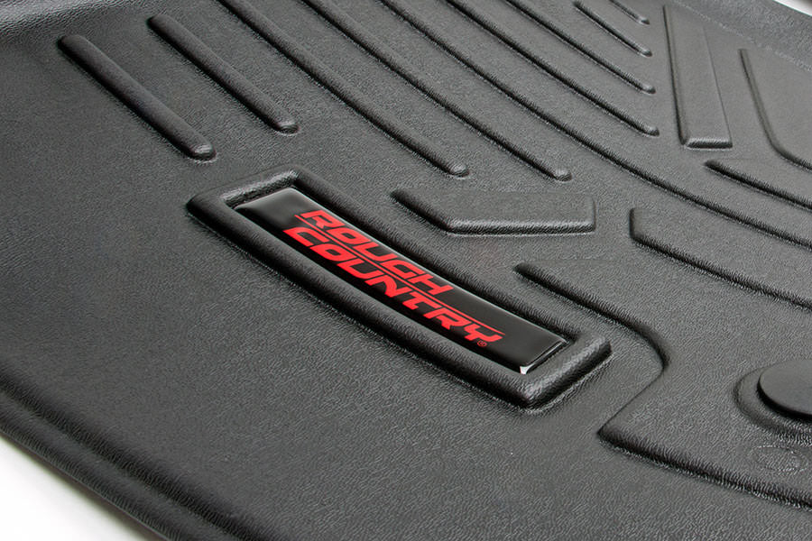 Floor Mats FR & RR OV Hump Ext Cb Silverado/Sierra 1500/2500HD/3500HD 2WD/4WD Rough Country