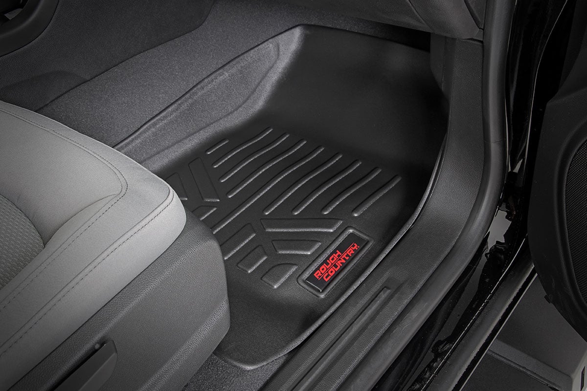Floor Mats FR & RR Crew Chevy/GMC Canyon/Colorado 2WD/4WD (2015-2022) Rough Country
