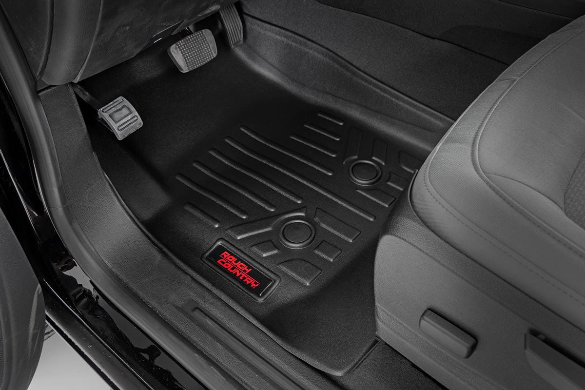 Floor Mats FR & RR Crew Chevy/GMC Canyon/Colorado 2WD/4WD (2015-2022) Rough Country
