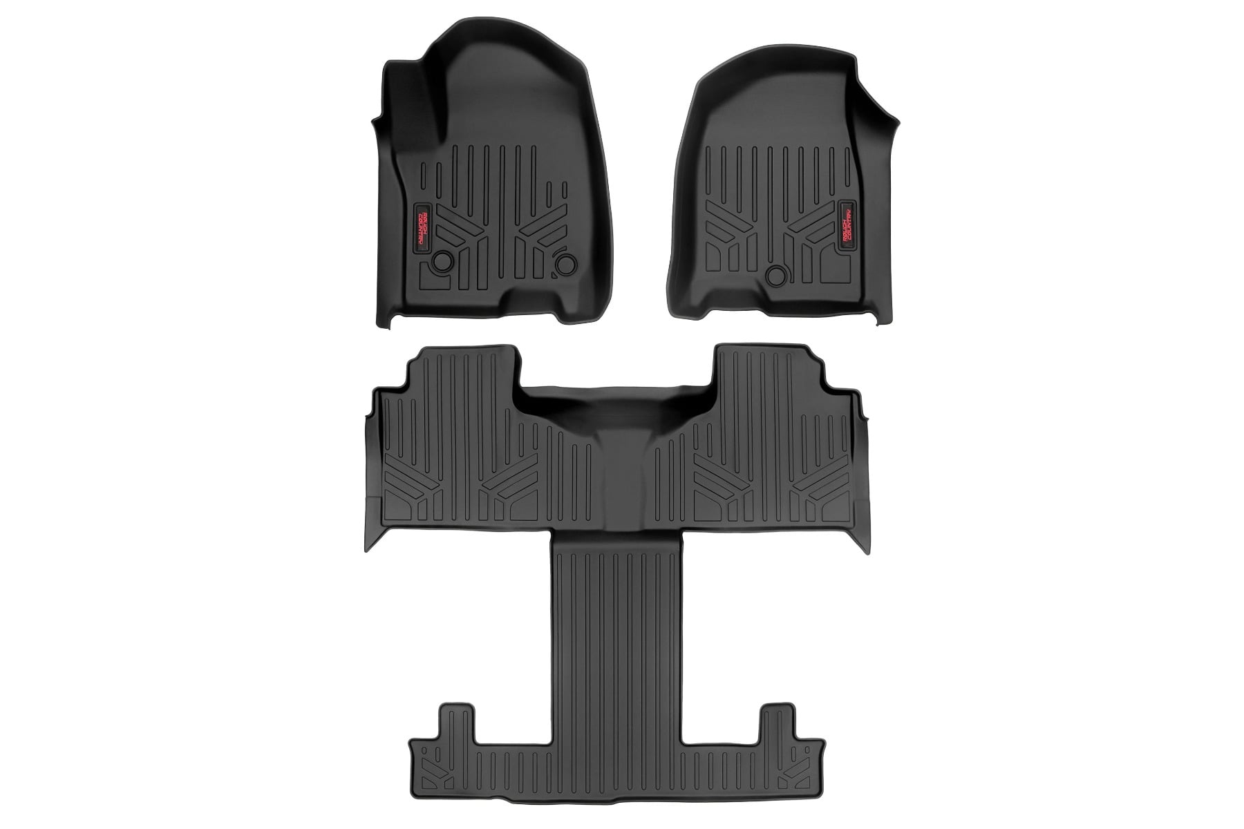Floor Mats FR & RR FR/RR Bucket Chevy/GMC Tahoe/Yukon 2WD/4WD (21-26) Rough Country