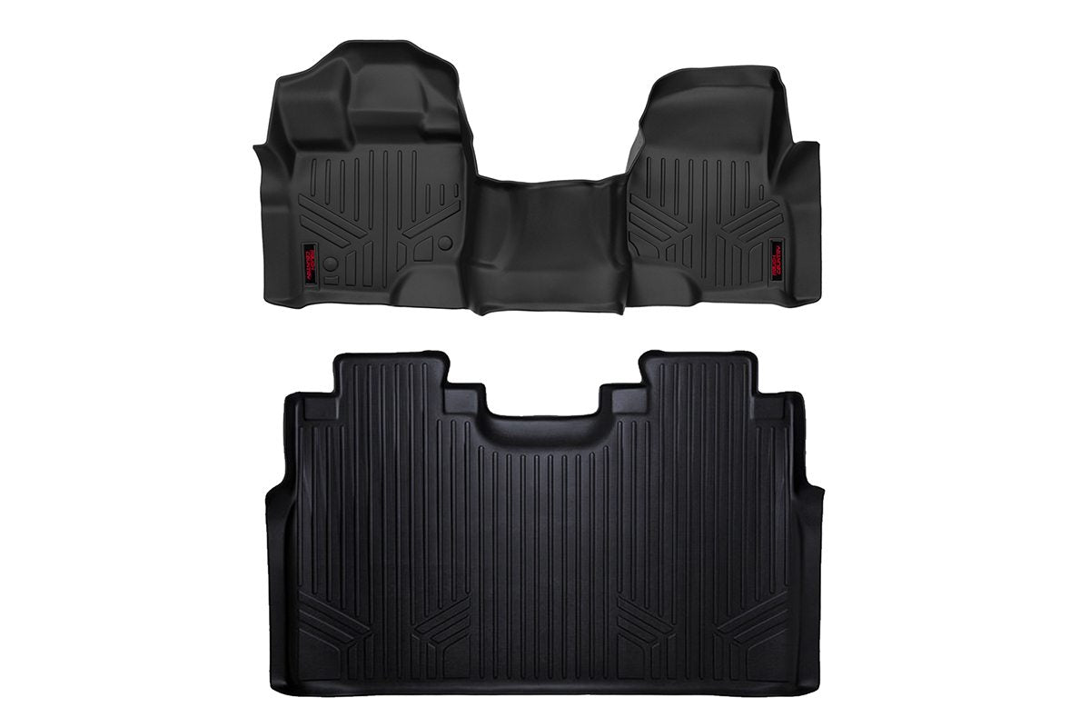 Floor Mats FR & RR Over Hump Ford F-150 (15-26)/F-150 Lightning (22-26)/Raptor (17-25) Rough Country