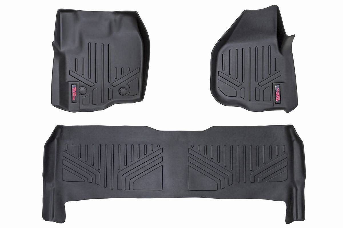 Floor Mats FR & RR Raised FR Pedal Ford F-250/F-350 Super Duty (12-16) Rough Country